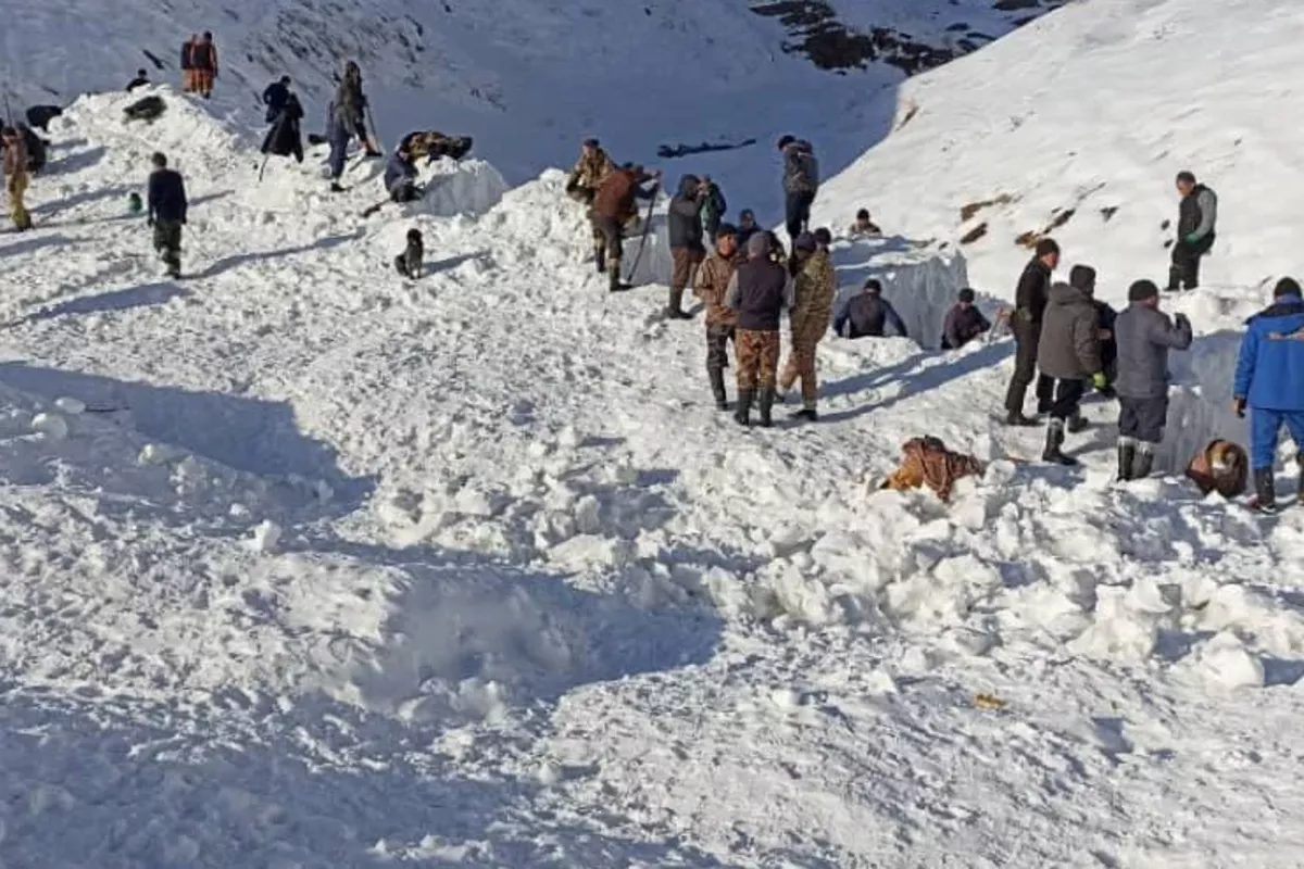 Rescuers Search for Man Missing in Avalanche in Kyrgyzstan