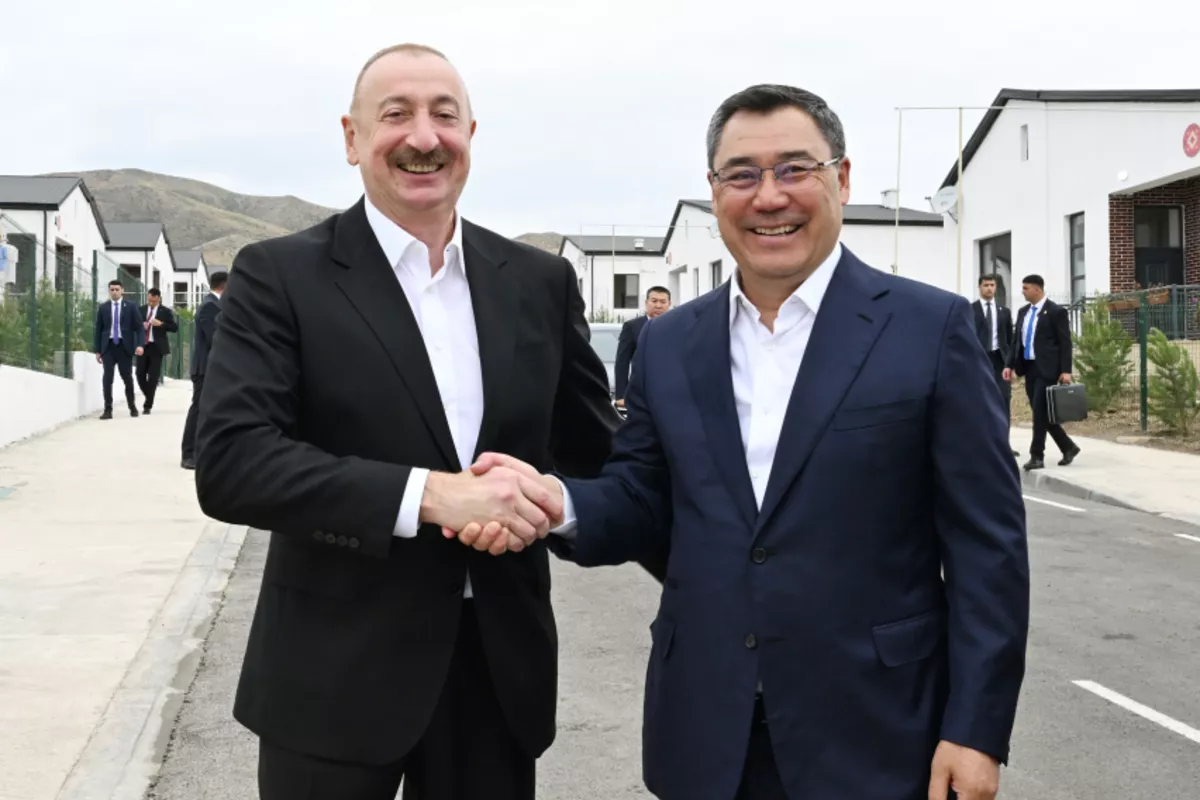 Azerbaijani, Kyrgyz Presidents Attend Opening of First Phase of Aghdam’s Khidirli Village