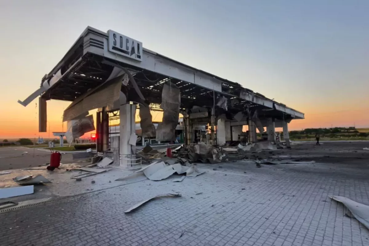 Russia's Overnight Strike on Ukraine Damages SOCAR Fuel Station
