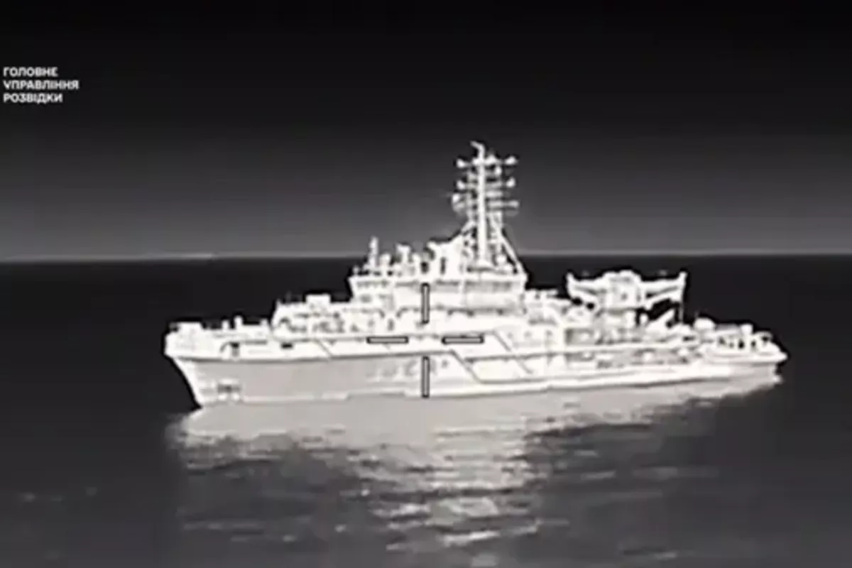 Ukrainian Drone Strike Disables Rare Russian Warship in Black Sea