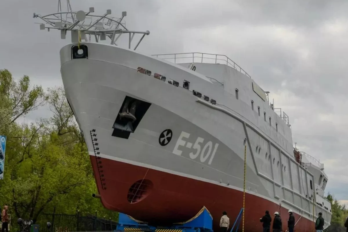 Kazakhstan Launches Largest-Ever Vessel into Caspian Sea