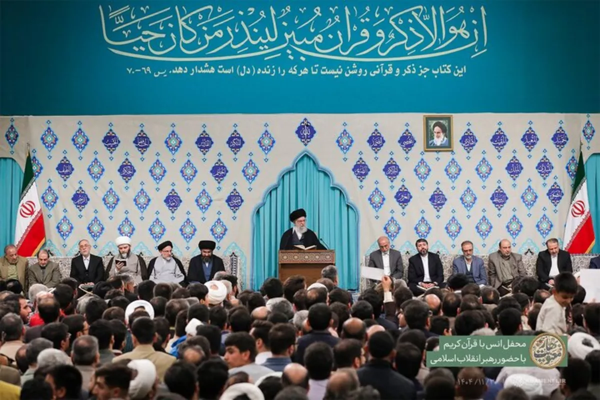 Khamenei Appears at Ramadan Quran Recitation Gathering in Tehran
