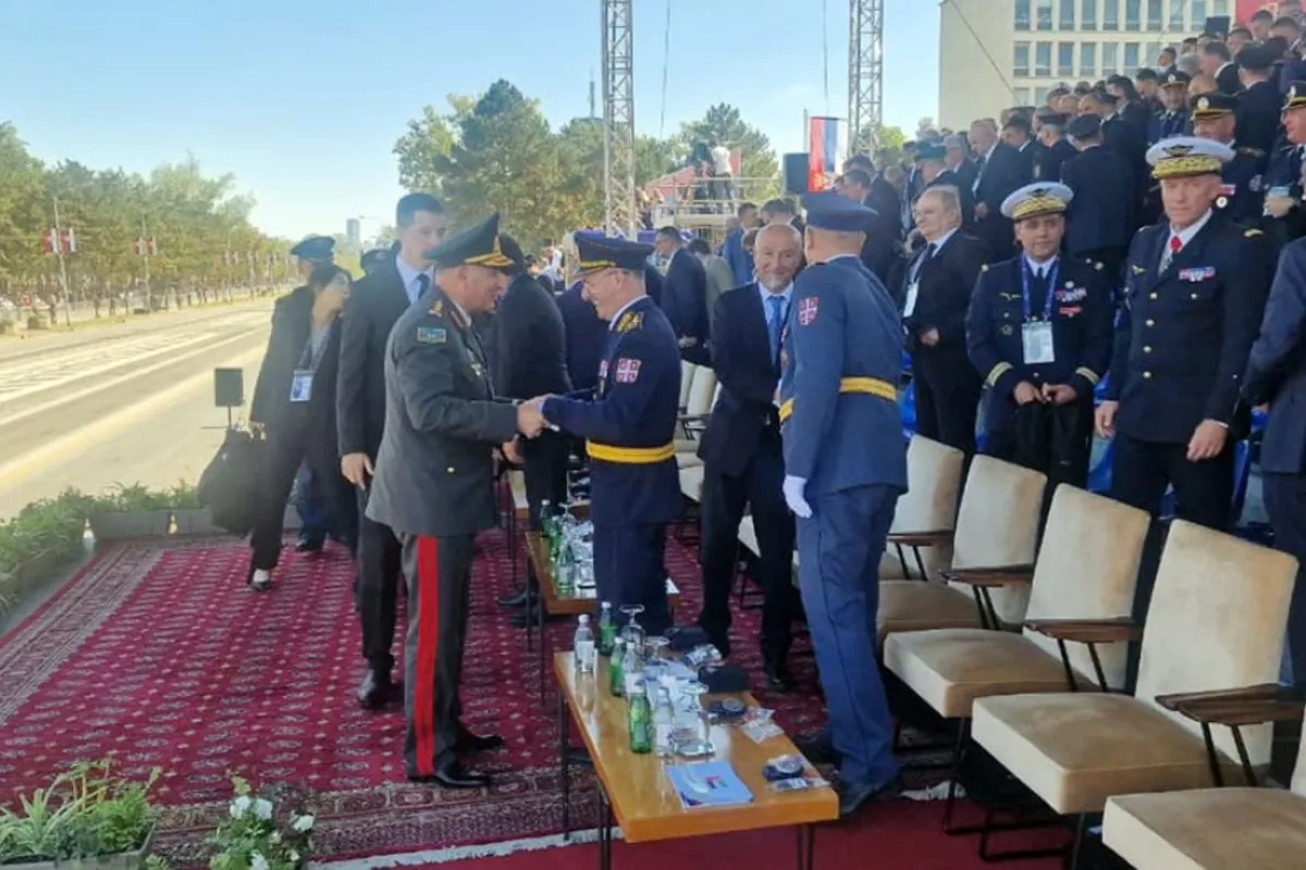 Chief of General Staff of Azerbaijani Army Observes Belgrade Military Parade