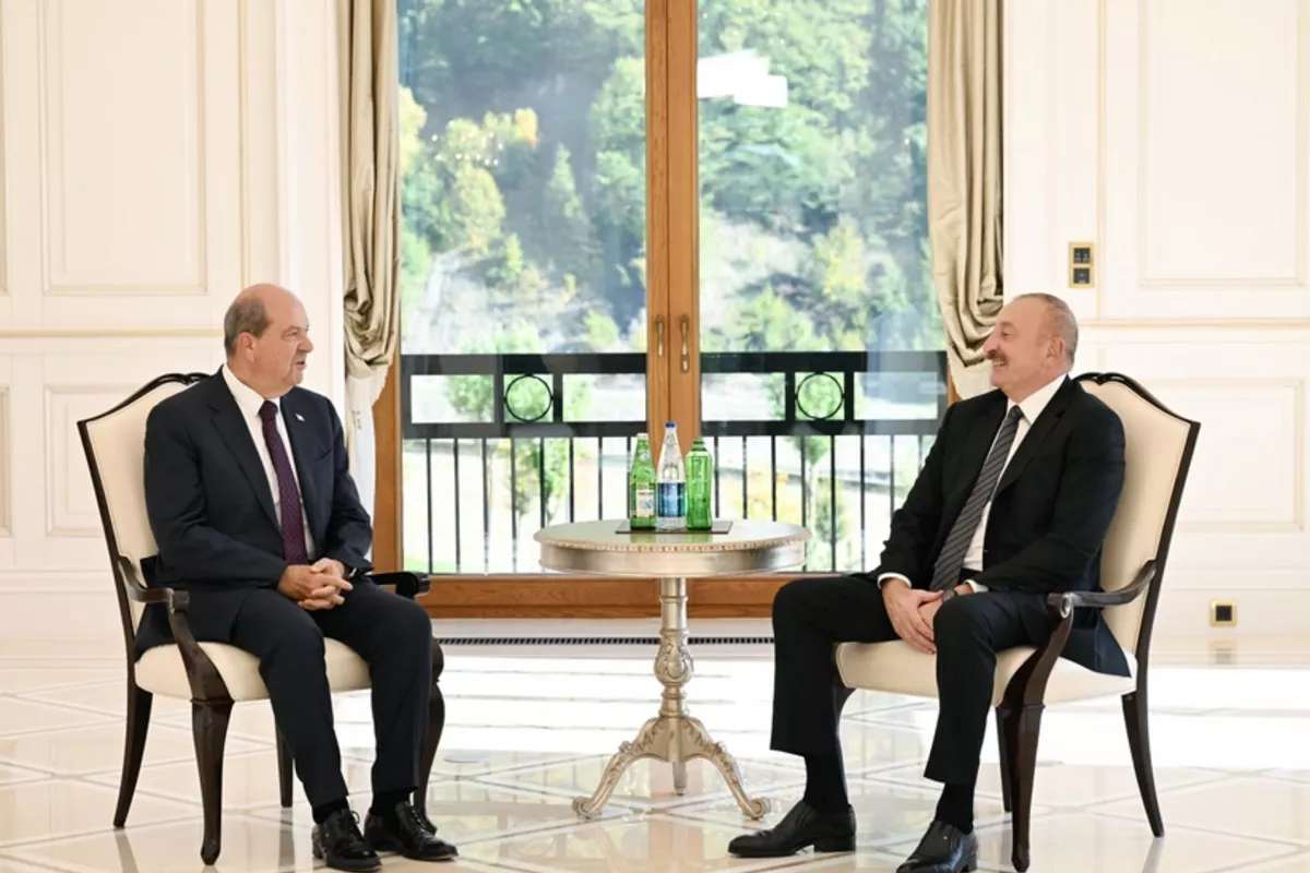 President Ilham Aliyev Meets Turkish Republic of Northern Cyprus President in Gabala