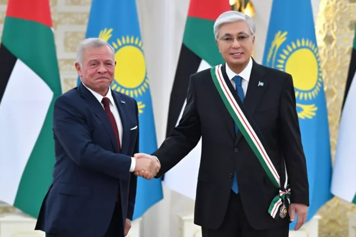 King Abdullah II Awards Tokayev the Supreme Order of the Renaissance