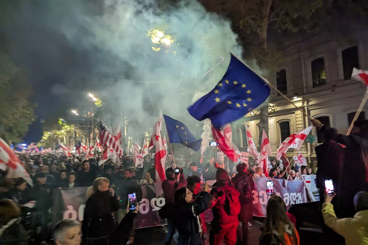 Georgians Protest Marking Anniversary of Controversial Elections