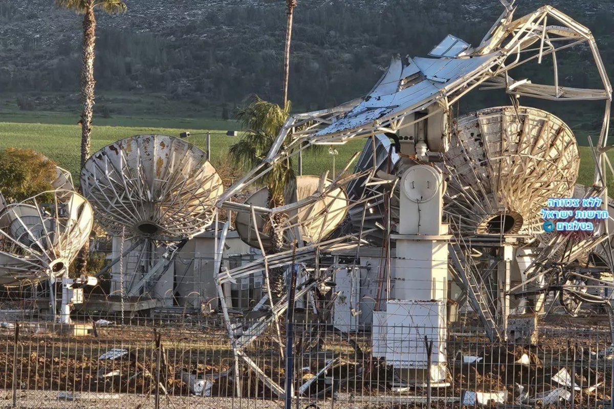 Watch: Moment Iranian Strikes Hit Israeli Satellite Communications Center