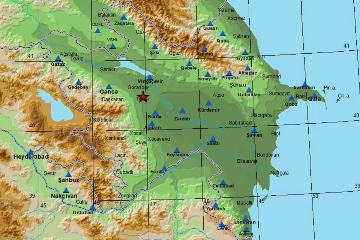 Magnitude 3.1 Earthquake Jolts Azerbaijan’s Tartar