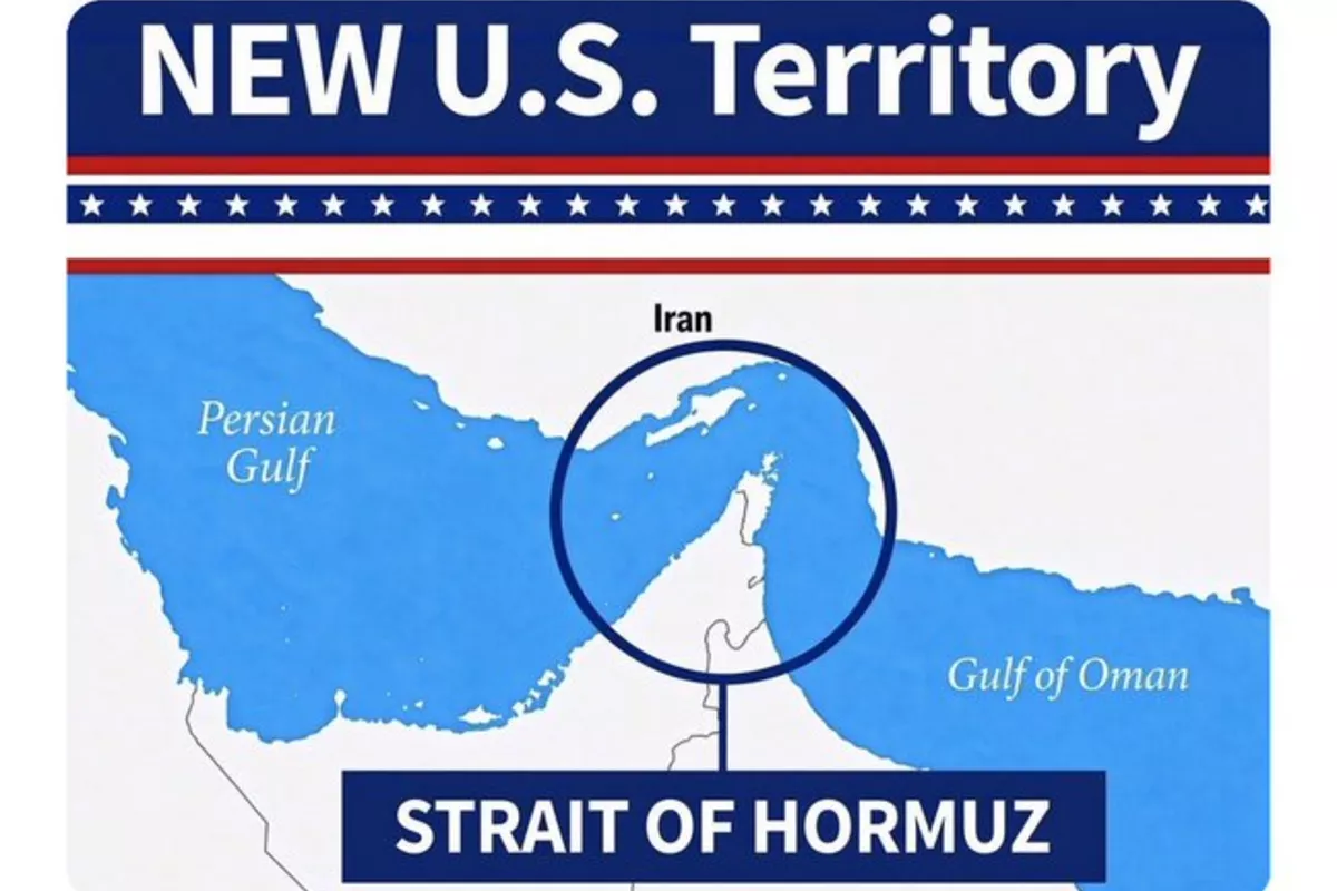 Trump Shares Image Depicting Strait of Hormuz as US Territory