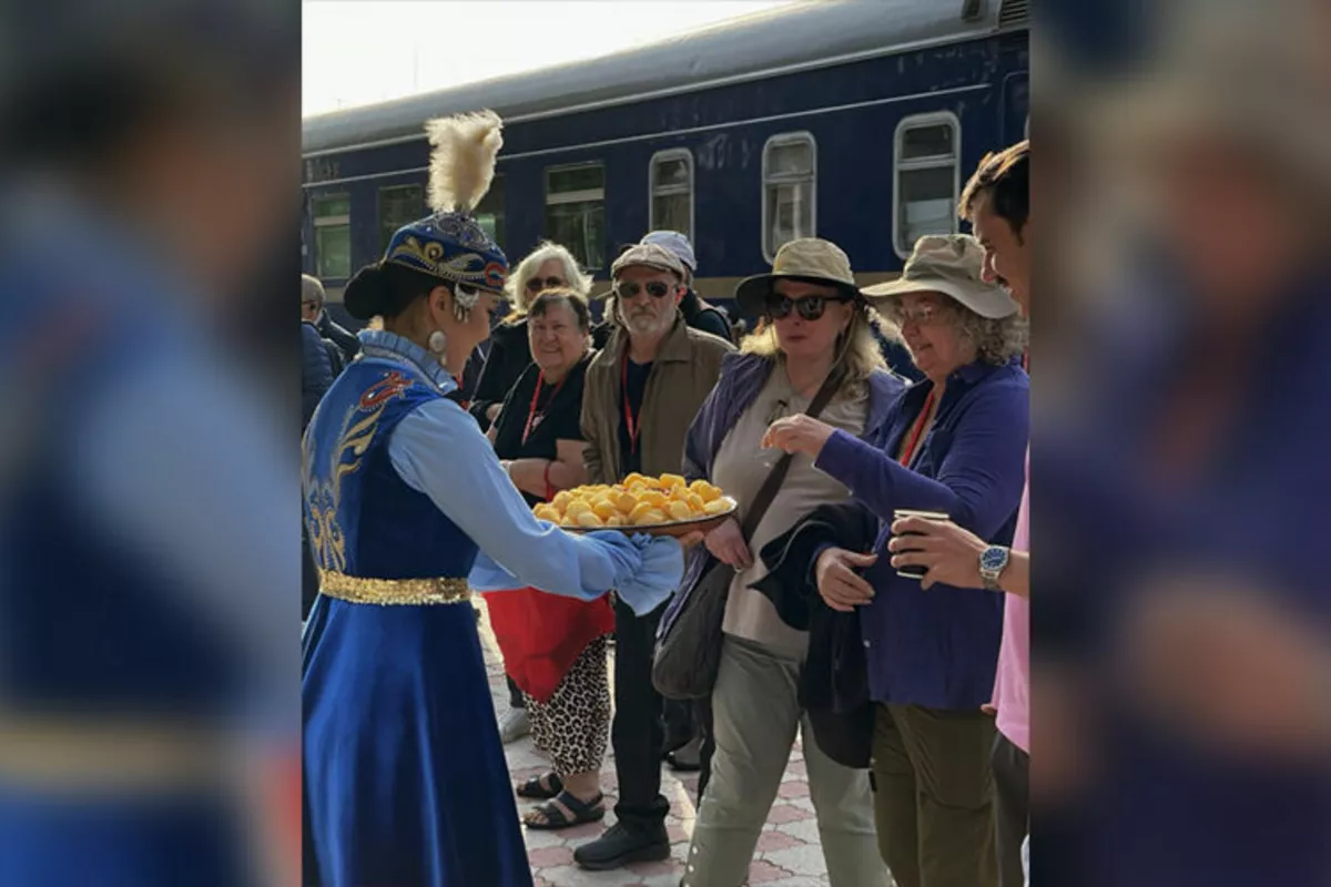 Golden Eagle Luxury Train Makes Grand Arrival at Kyrgyzstan's Bishkek-2 Station