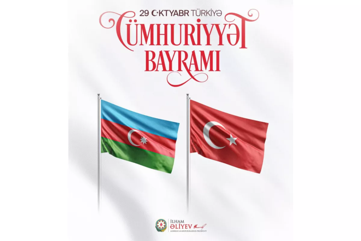 President Ilham Aliyev Shares Message on Social Media for Türkiye's National Holiday