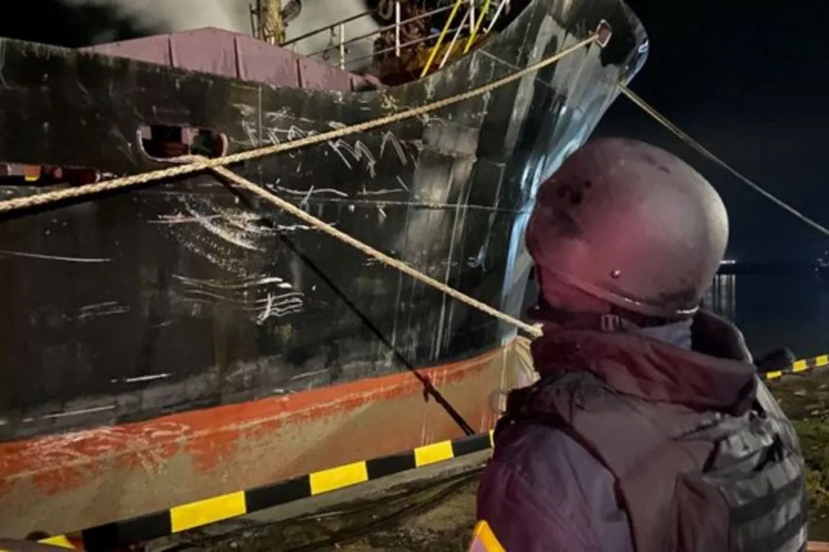 Russian Strike Damages Lebanese-Flagged Ship in Odesa