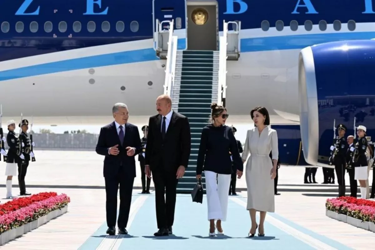 Azerbaijani President and First Lady Arrive in Uzbekistan's Bukhara