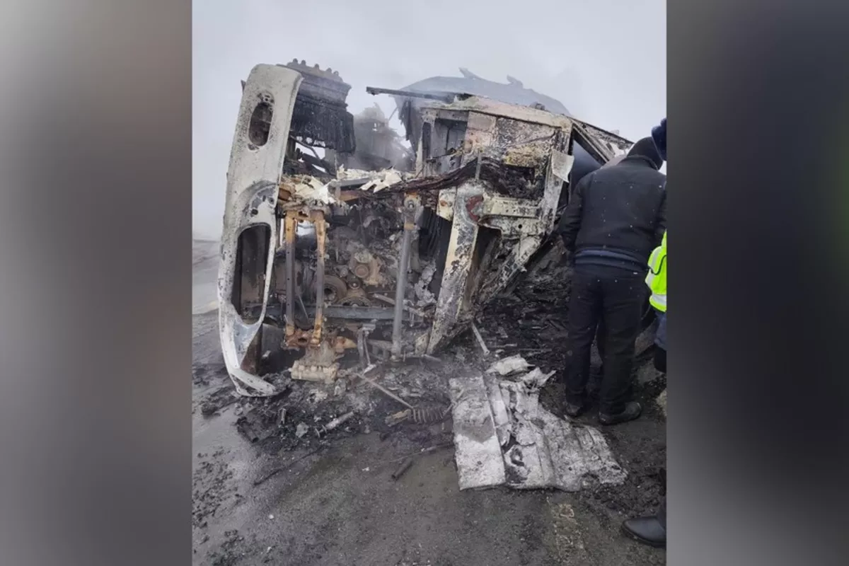 Two People Died in a Fire in a Fuel Tanker on the Bishkek-Osh Highway