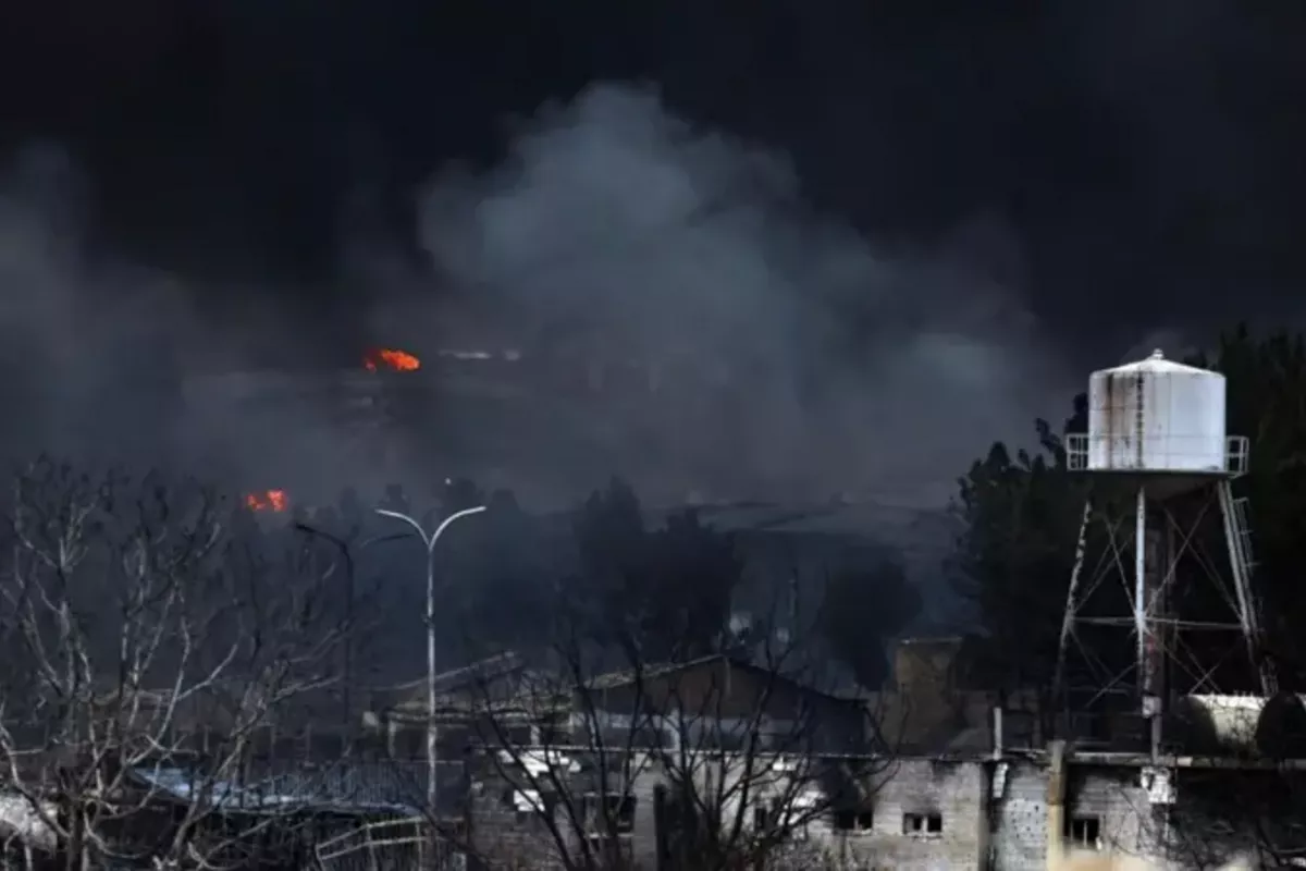 Black Smoke Over Tehran After Strikes Hit City