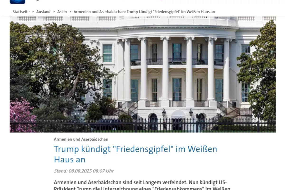 German Media Highlights Forthcoming Azerbaijan-Armenia Leaders’ Meeting in Washington