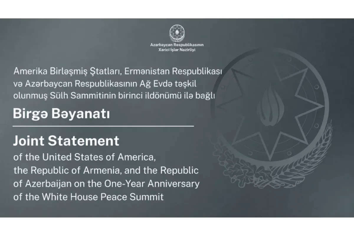 U.S., Armenia and Azerbaijan Reaffirm Peace Commitments One Year After White House Summit