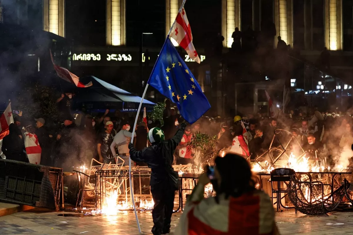 Georgian Protests Continue for Second Day Following Disputed Local Elections