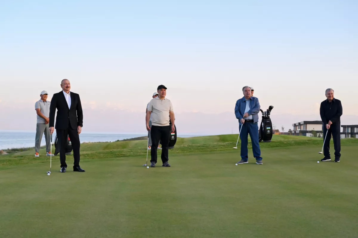 Presidents of Azerbaijan, Kyrgyzstan, Uzbekistan, Tajikistan Attend Inauguration of Cholpon-Ata Golf Club