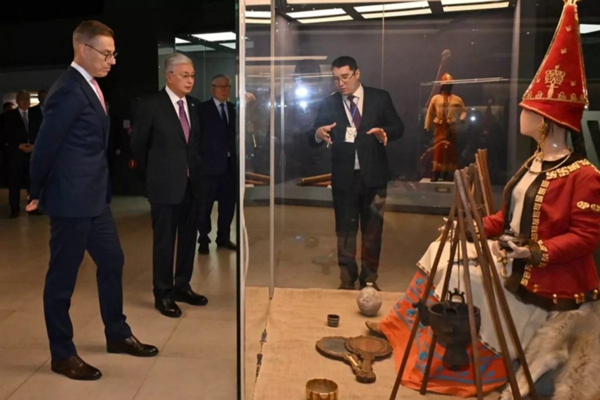 Kazakh, Finnish Presidents Explore Ancient Treasures at National Museum in Astana