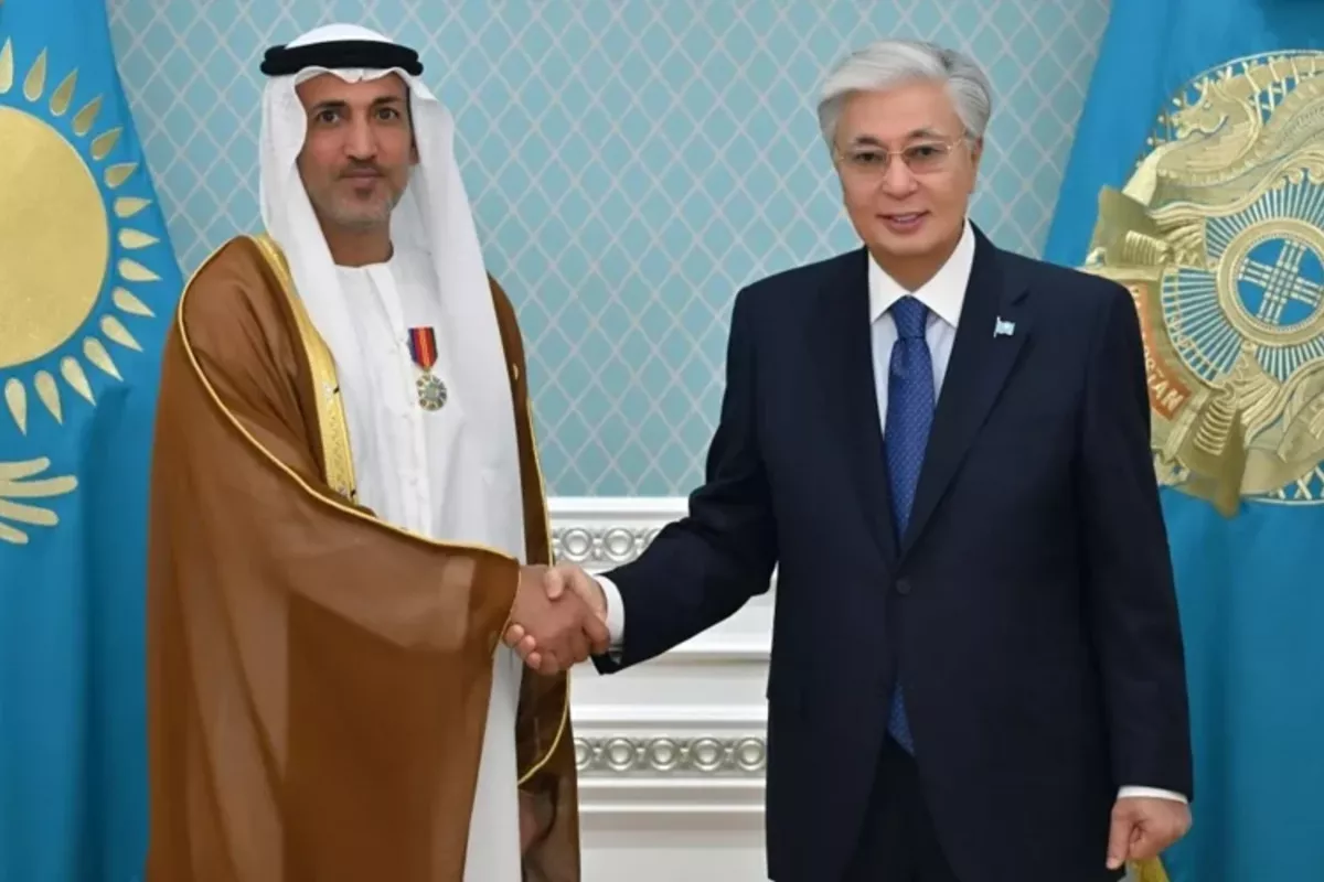 Kazakh President Honors UAE Defence Minister with Prestigious Dostyq Order