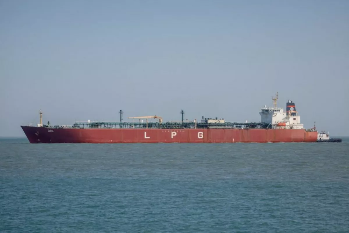 LPG Tanker Hit By Projectile Debris Near Strait of Hormuz