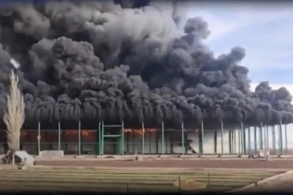 Huge Fire Breaks Out at Cold Storage Facility in Northwestern Iran - VIDEO