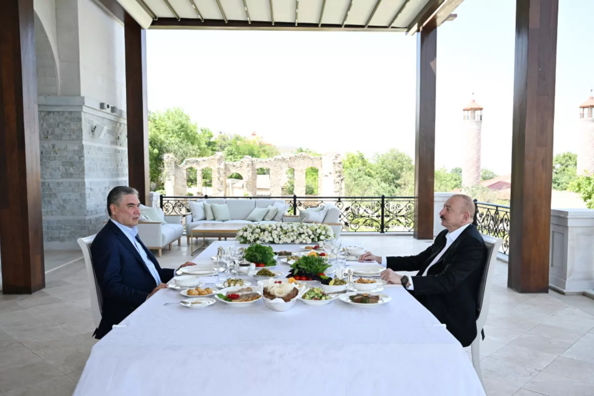 President Ilham Aliyev and Gurbanguly Berdimuhamedov Had Joint Dinner in Shusha