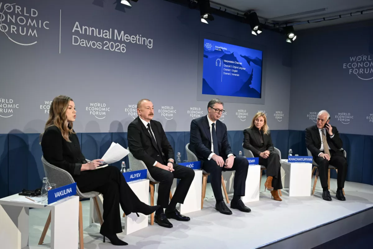 President Aliyev Attends Panel on Eurasia's Economic Identity at WEF