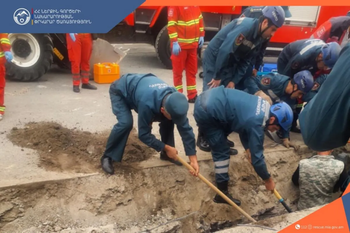 Collapse at Sewer Construction Site in Armenia Leaves Two Injured