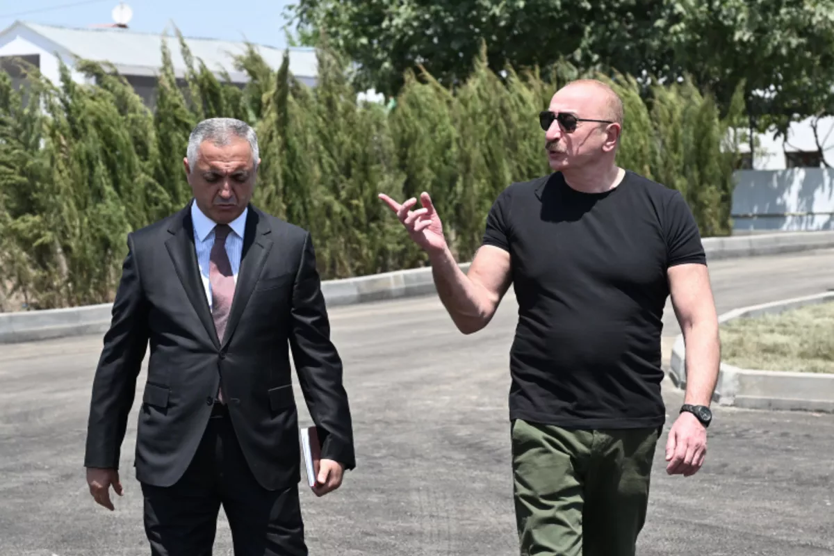 President Ilham Aliyev Inspects Restoration Efforts in Khojaly's Tazabina Village