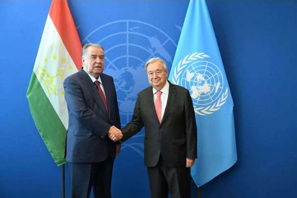 Tajik Leader, UN Secretary-General Discuss Key International Partnerships at General Assembly