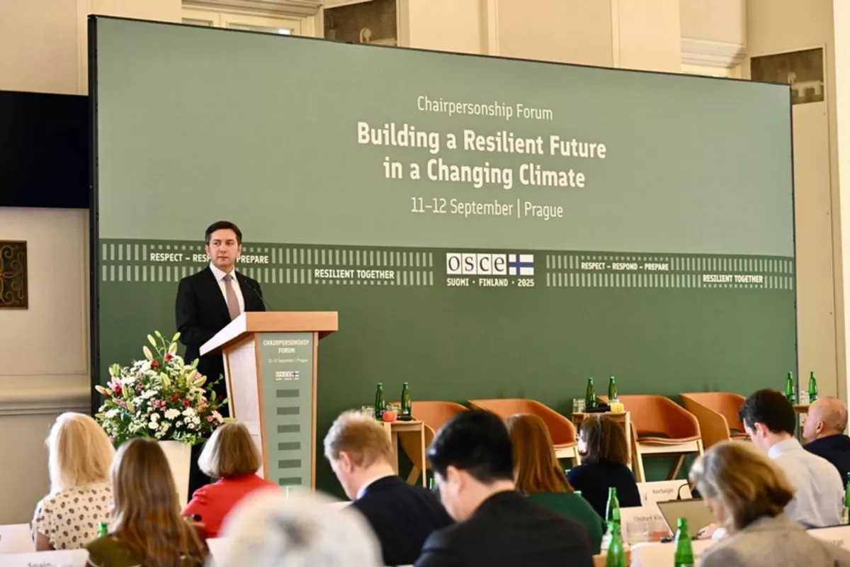 Azerbaijani Deputy FM Addresses Climate Challenges at OSCE Forum in Prague