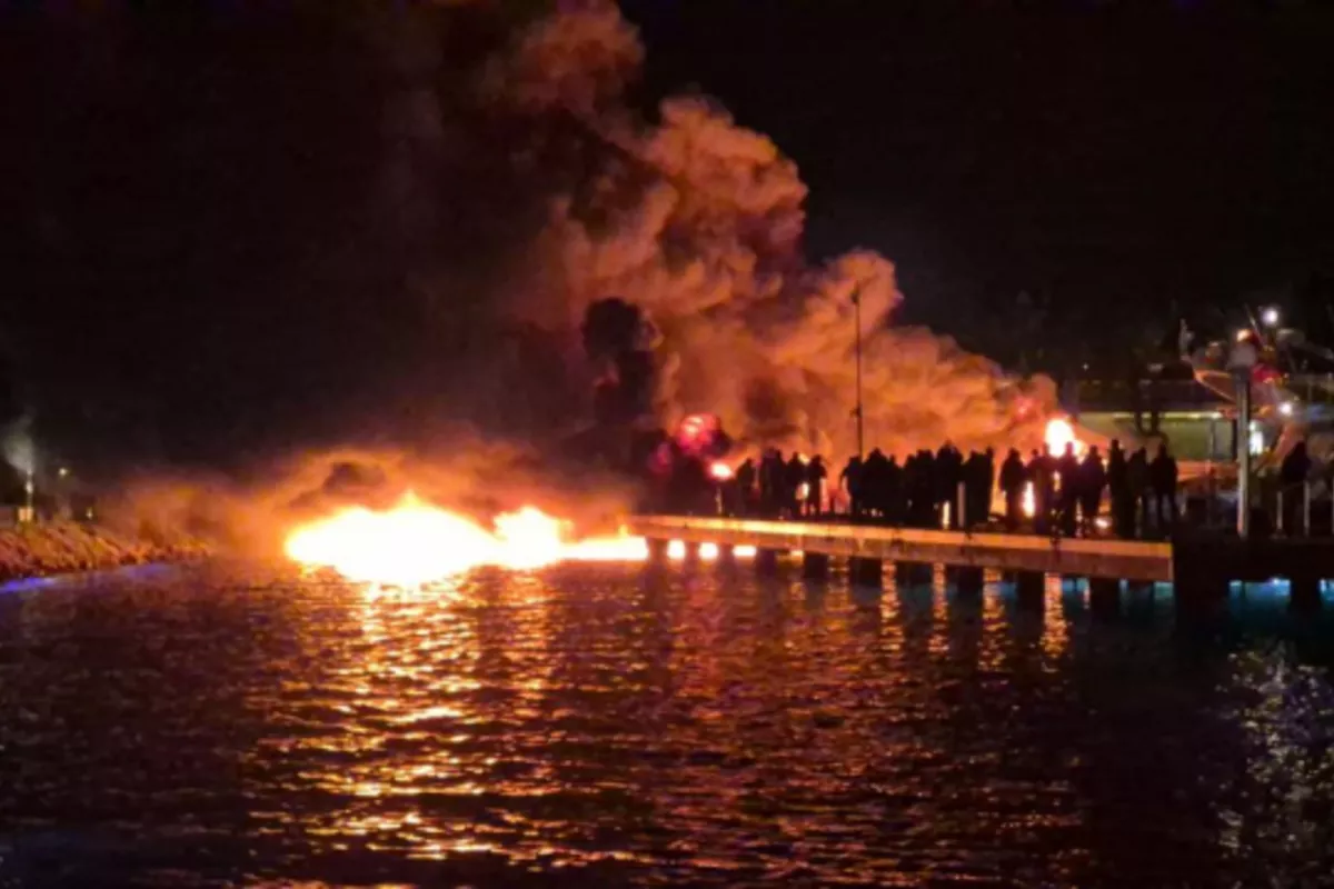 Fire Engulfs 8 Luxury Yachts in Türkiye's Bodrum, Linked to Azerbaijani Businessman