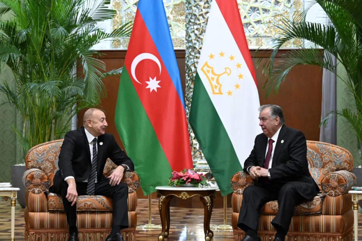 President Aliyev Holds Bilateral Talks with Tajikistan's President Emomali Rahmon in Dushanbe
