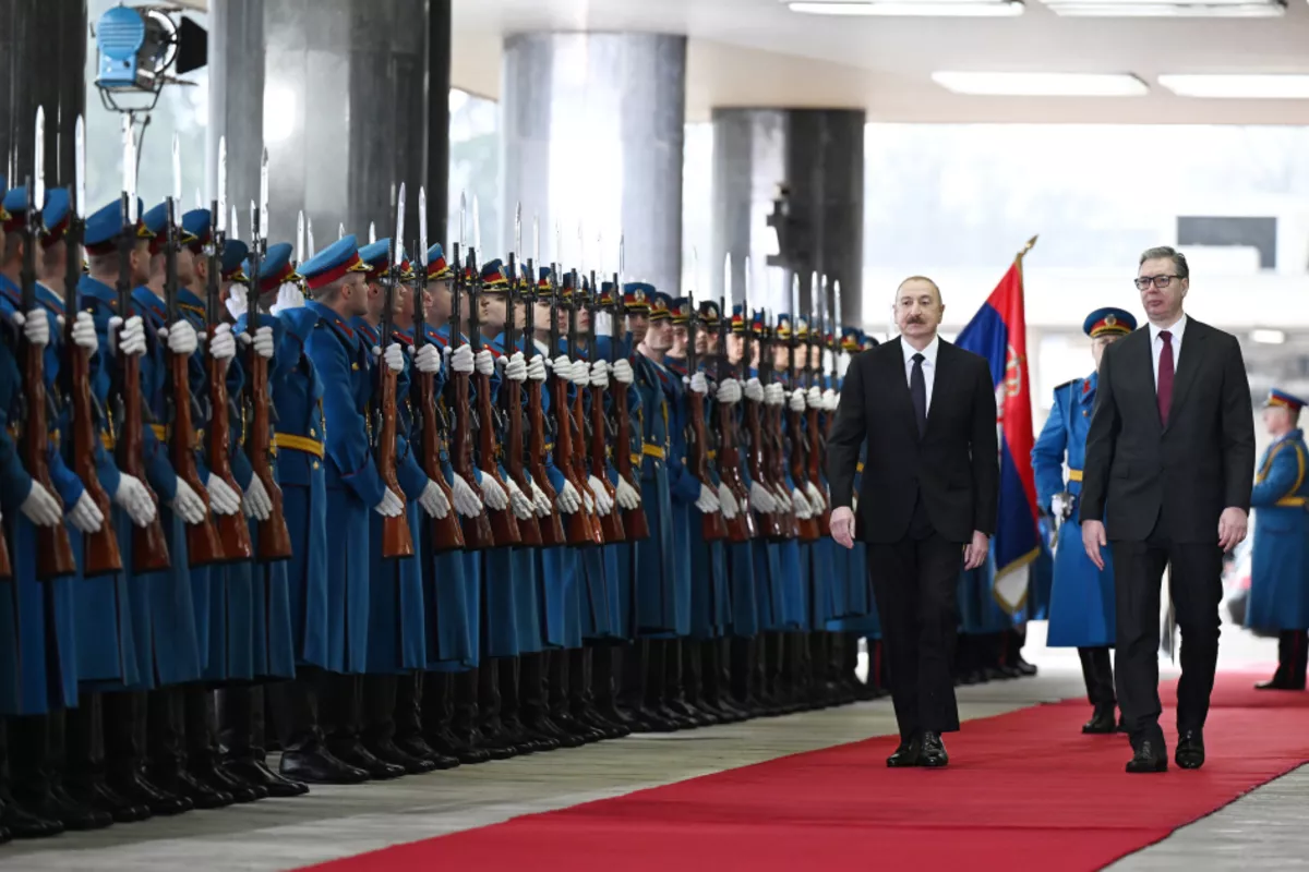 Official Welcome Ceremony Was Held for President Ilham Aliyev in Belgrade