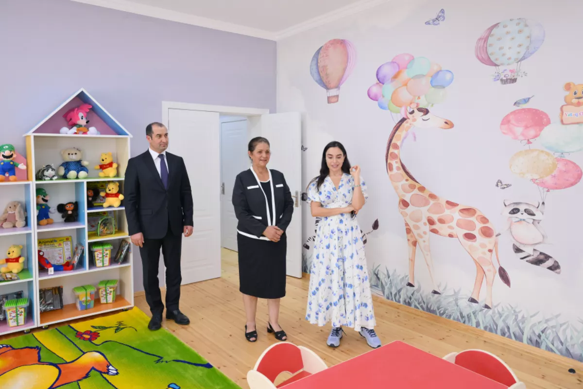Heydar Aliyev Foundation VP Leyla Aliyeva Attends Opening of Kindergartens in Azerbaijan's Shamakhi