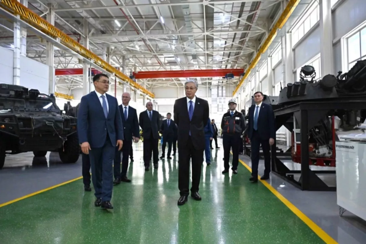 Kazakh Leader Visits Besqaru Plant to Inspect Armored Vehicles