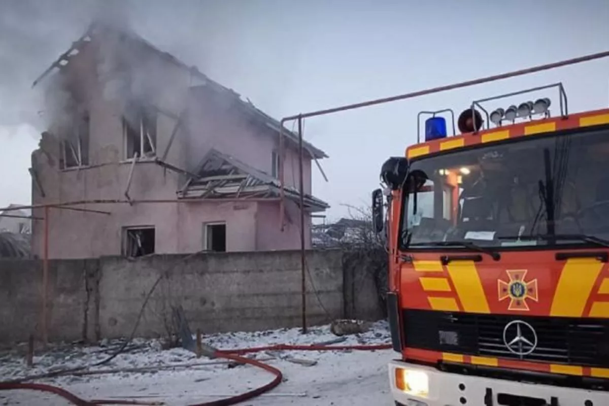 Russian Drones Attack Odesa, Fires Damage Homes