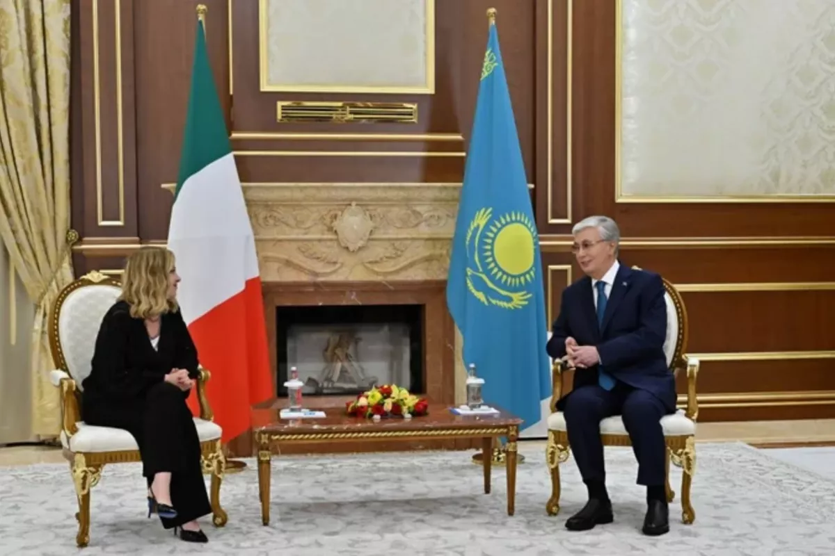 Kazakh President, Italian PM Hold Brief Talks at Astana Airport