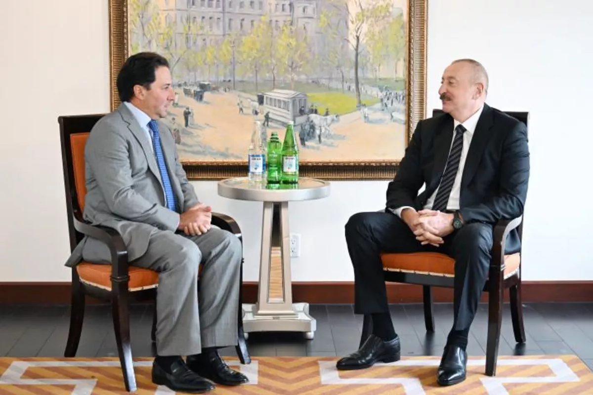 Azerbaijan President Meets with Ares Management CEO in New York