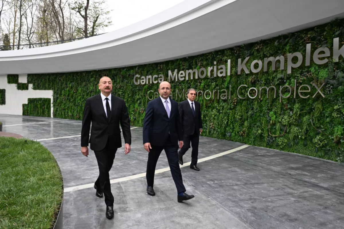 Azerbaijani President Unveils Ganja Memorial Complex on Remembrance Day