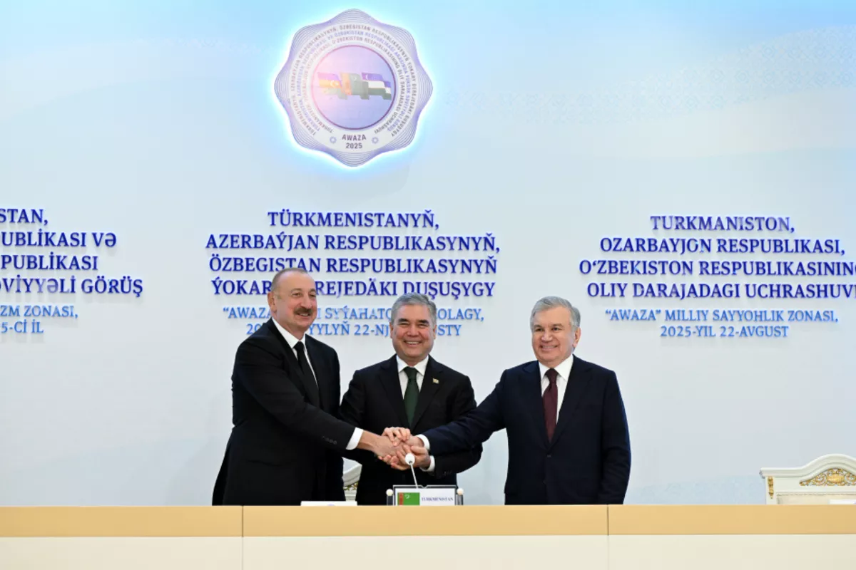 Azerbaijani, Turkmen, Uzbek Leaders Make Joint Statement on High-Level Meeting Outcomes