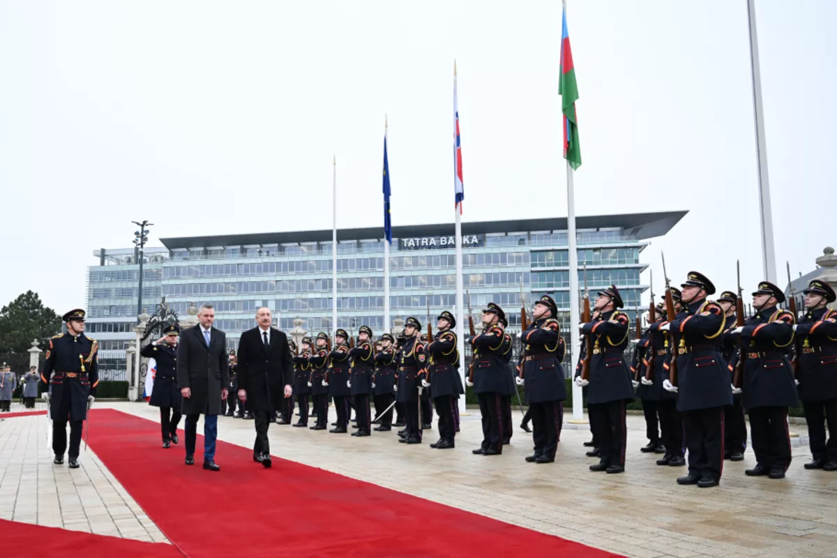 President Aliyev Receives Official Welcome in Bratislava