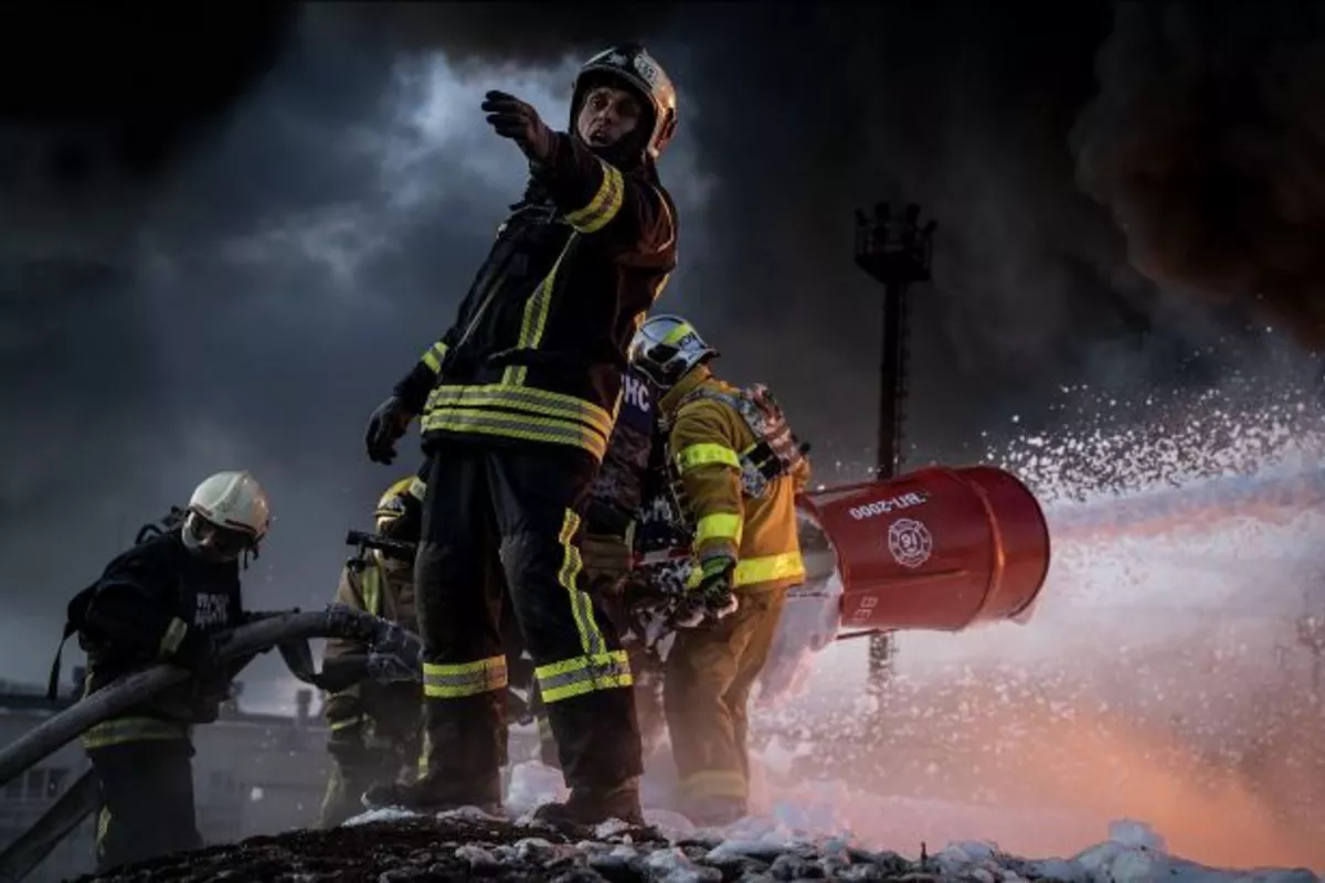 Russian Drone Strikes Hit Odesa, Fires Break Out