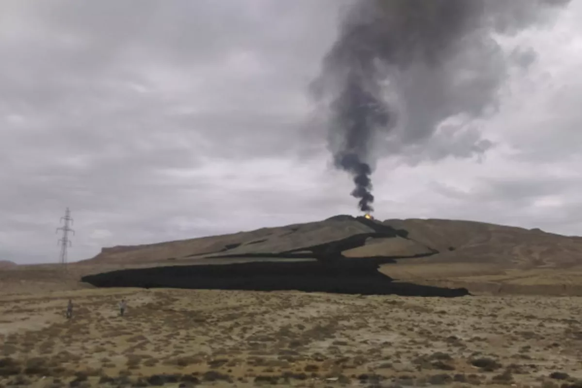 Mud Volcano Erupts in Azerbaijan - VIDEO