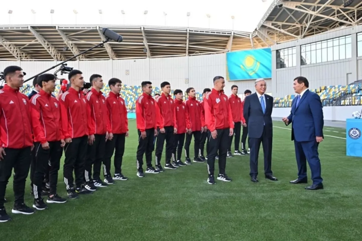 Kazakh President Reviews Newly Built UEFA-Standard Stadium