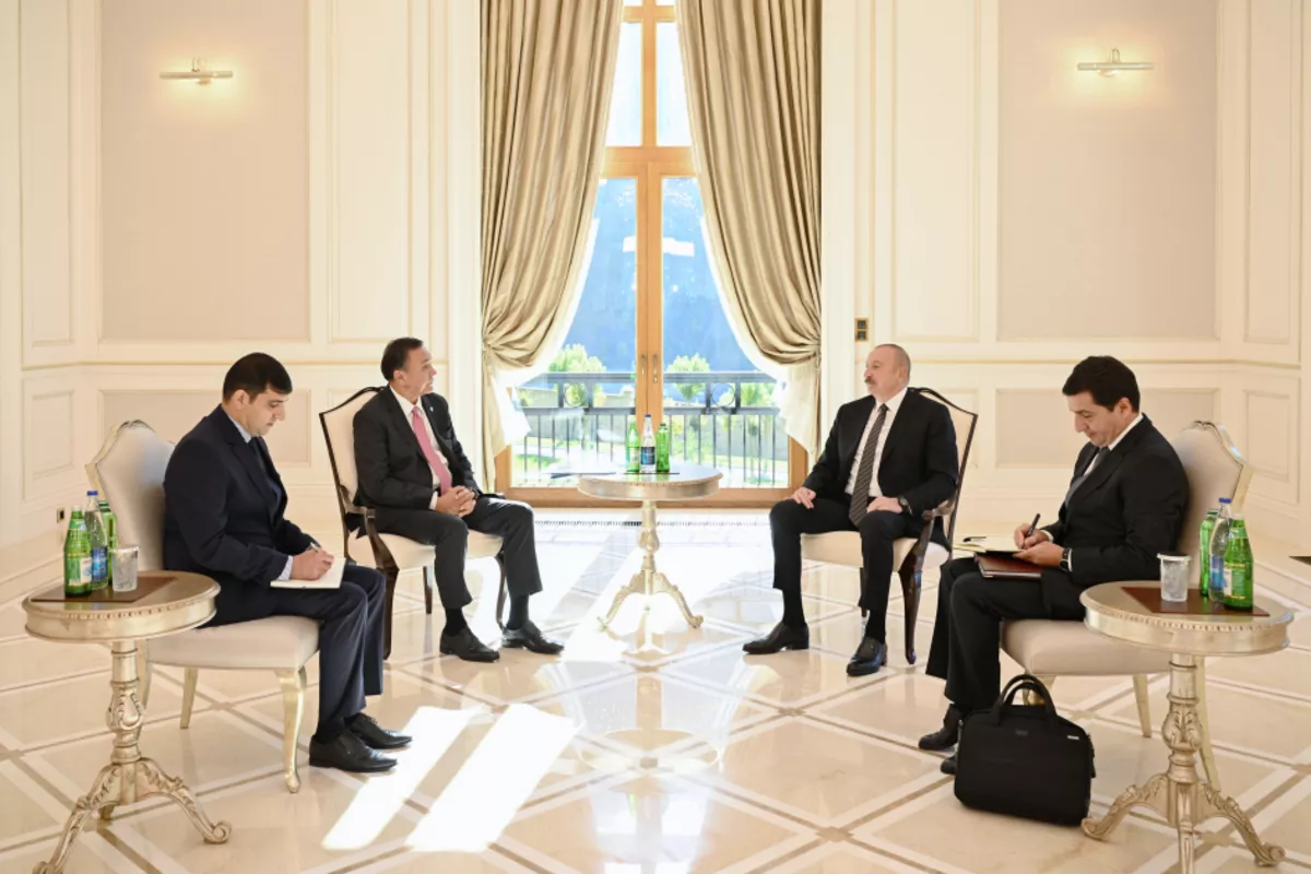 President Ilham Aliyev Meets Secretary General of Organization of Turkic States in Gabala