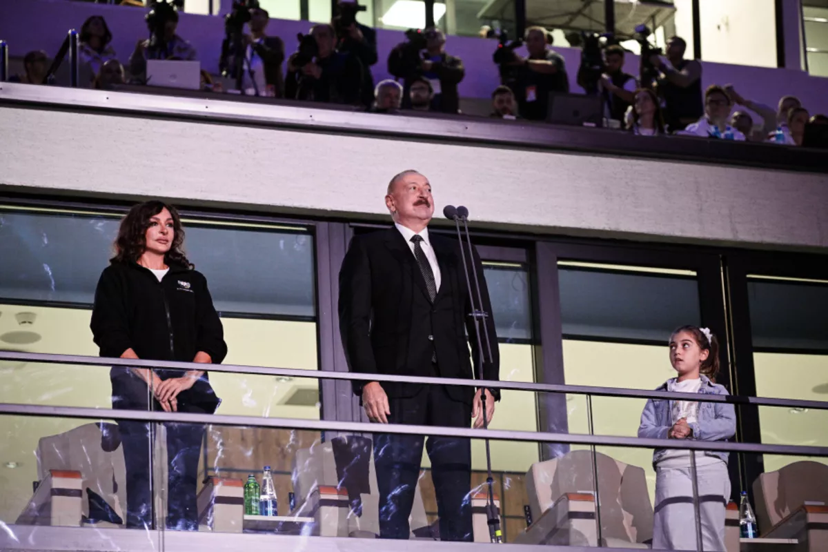 Azerbaijani President and First Lady Watch 3rd CIS Games Opening Ceremony