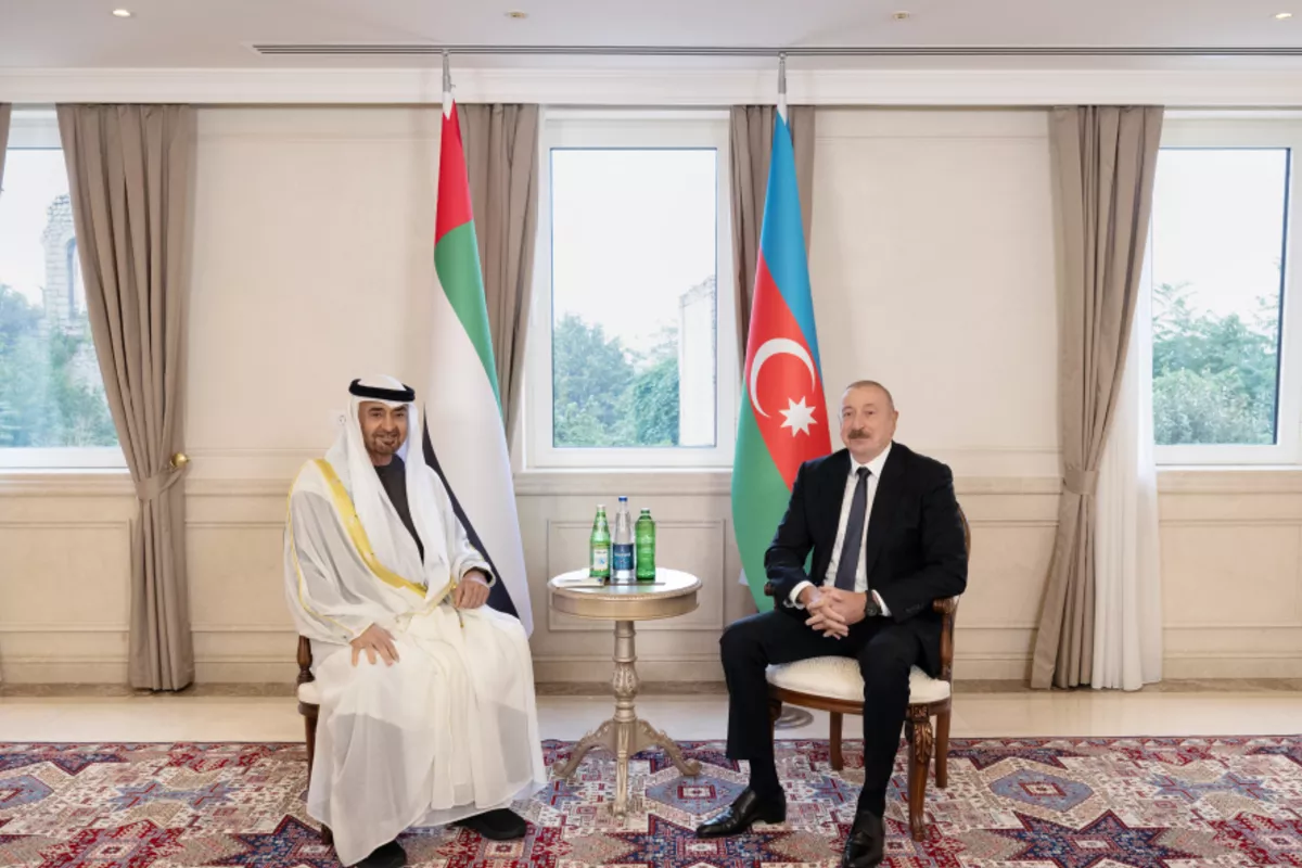 President Ilham Aliyev Holds Bilateral Meeting with UAE President